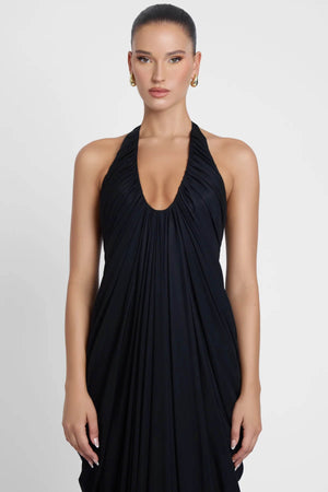 Sophie Halter Plunging Neckline Maxi Dress