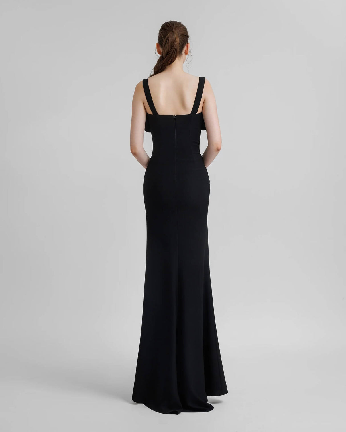Éclatante Corset High Slit Mesh Maxi Dress