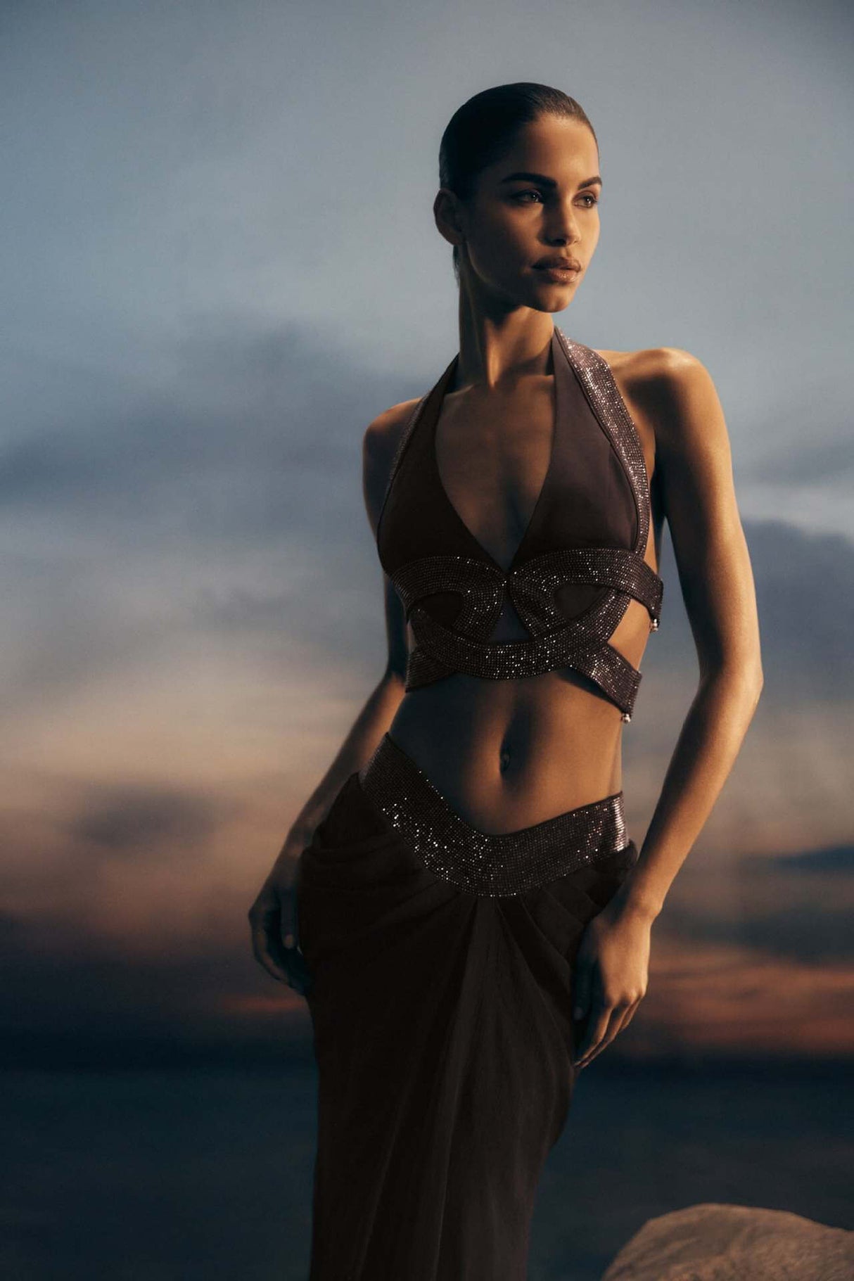 Désir Halter Cutout Maxi Dress