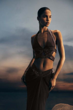 Désir Halter Cutout Maxi Dress