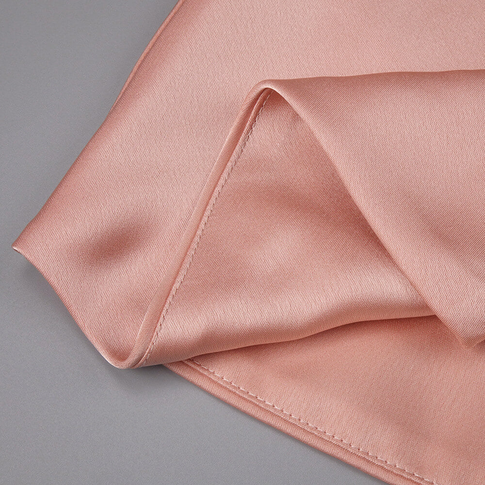 Joséphine Cowl Neck Satin Midi Dress