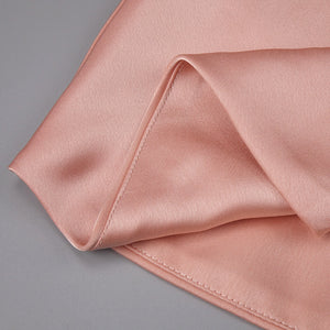 Joséphine Cowl Neck Satin Midi Dress