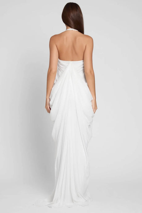 Sophie Halter Plunging Neckline Maxi Dress