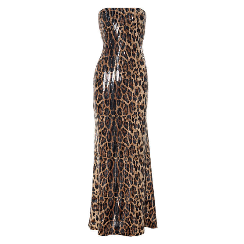 Ambre Strapless Sequin Maxi Dress