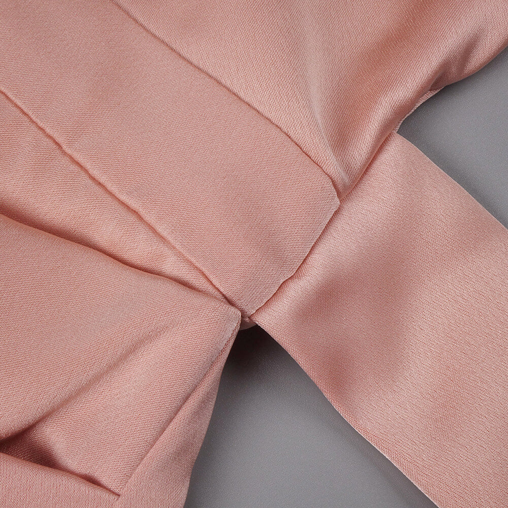 Joséphine Cowl Neck Satin Midi Dress