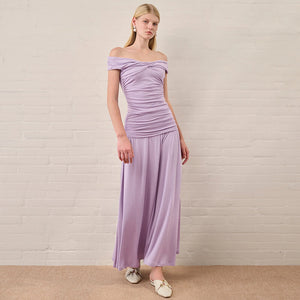 Aurore V Neck Ruched Maxi Dress Set