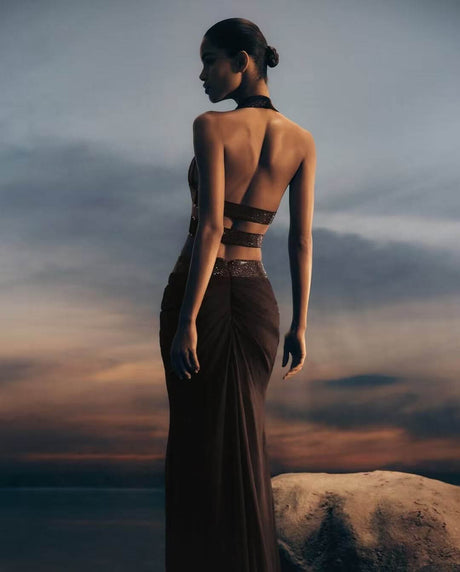 Désir Halter Cutout Maxi Dress