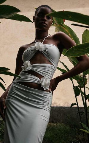Mélina Halter Cut Out Maxi Dress