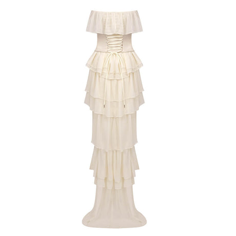 Selmori Justine Strapless Tiered Maxi Dress