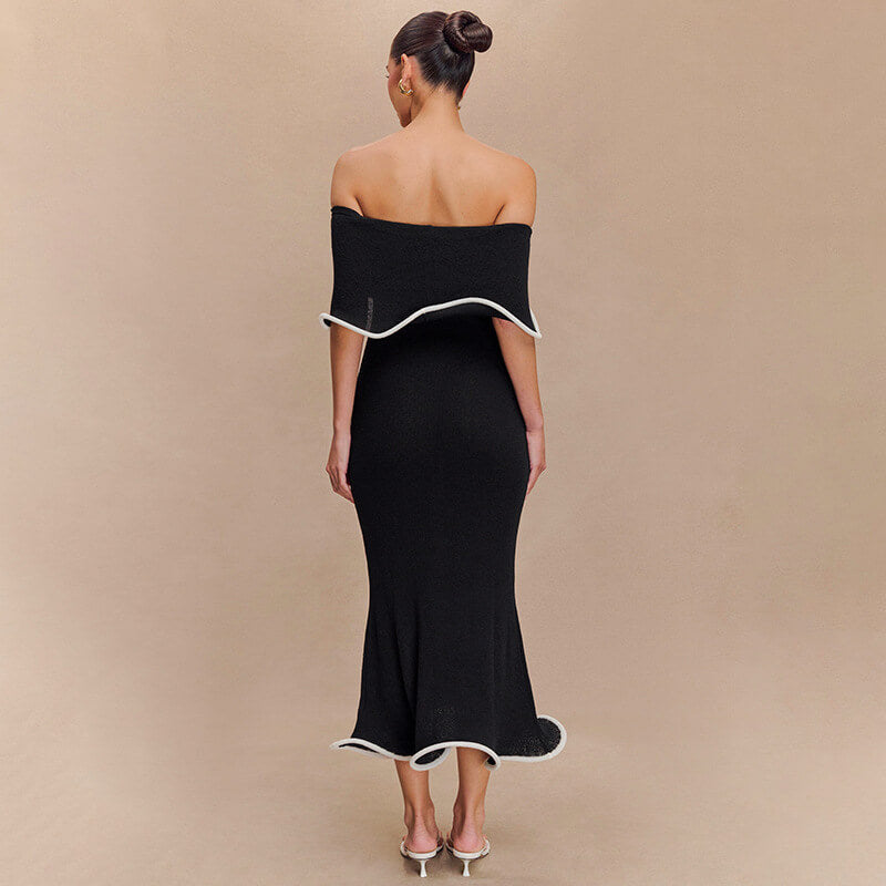 Azur Off Shoulder Midi Dress