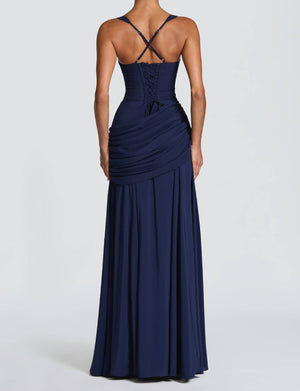 Victoire Square Neck Elegant Maxi Dress