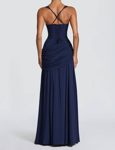 Victoire Square Neck Elegant Maxi Dress