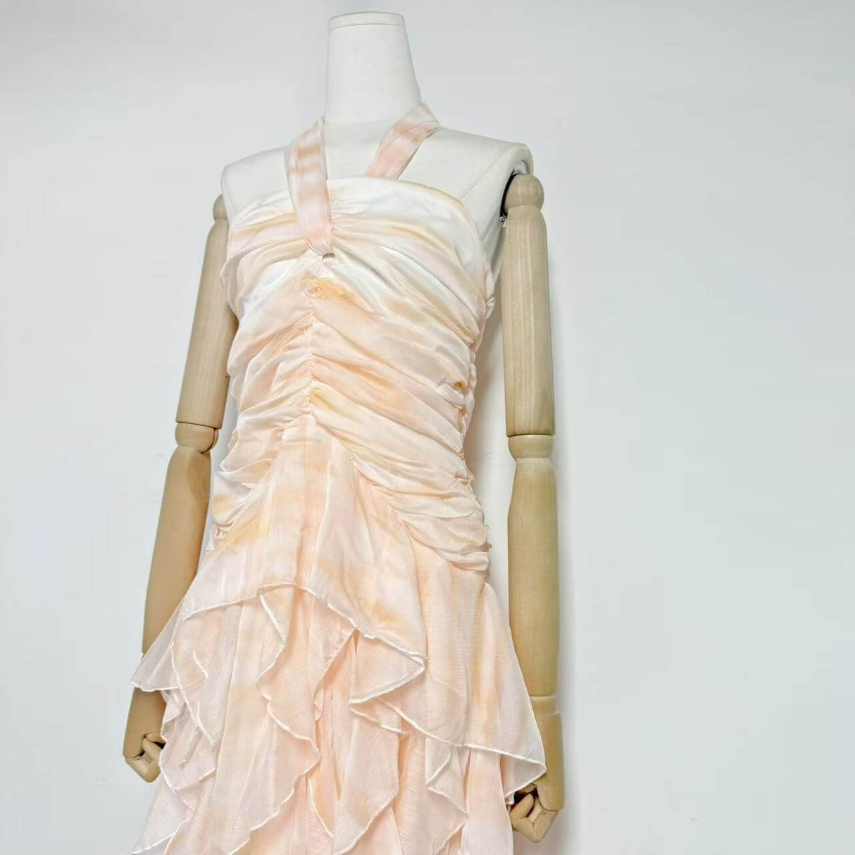 Selmori Mila Ruffle Halter Maxi Dress