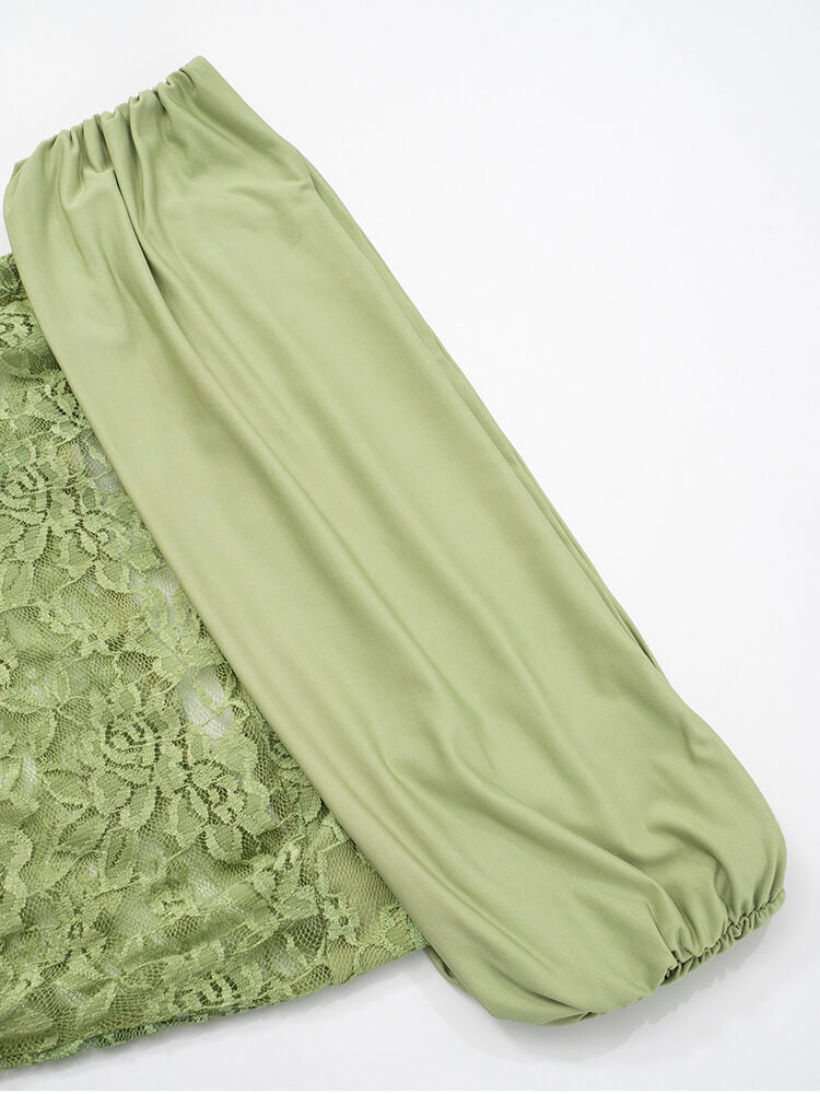 Trésor Off Shoulder Lace Maxi Dress