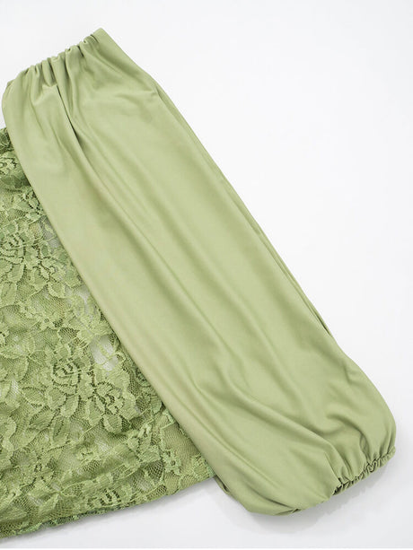 Trésor Off Shoulder Lace Maxi Dress