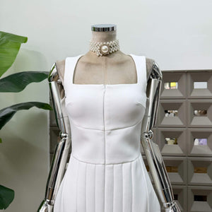 Malaury Square Neck Sleeveless Midi Dress