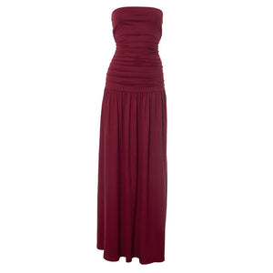 Élisa Strapless Ruched Maxi Dress