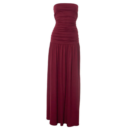 Élisa Strapless Ruched Maxi Dress