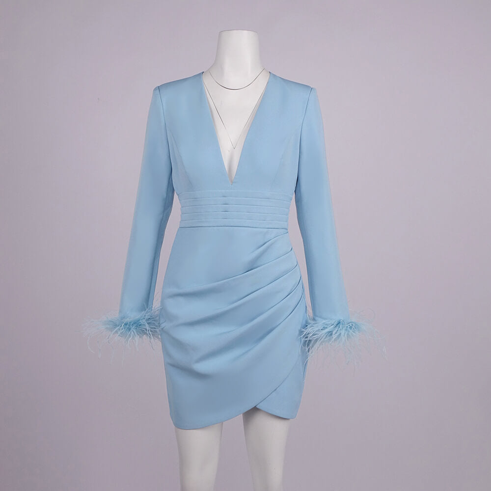 Zoé Deep V Mini Dress