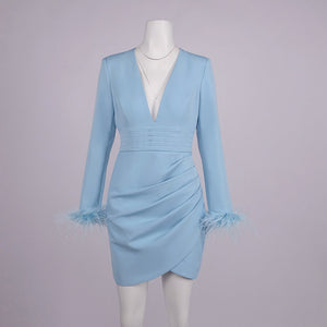 Zoé Deep V Mini Dress