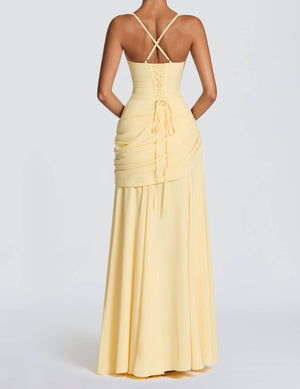Victoire Square Neck Elegant Maxi Dress
