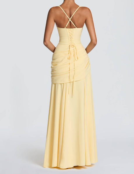 Victoire Square Neck Elegant Maxi Dress