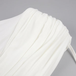 Selmori Lumière Long Sleeve Deep V Maxi Dress