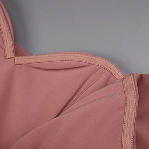 Élégance Off Shoulder Long Sleeve Midi Dress