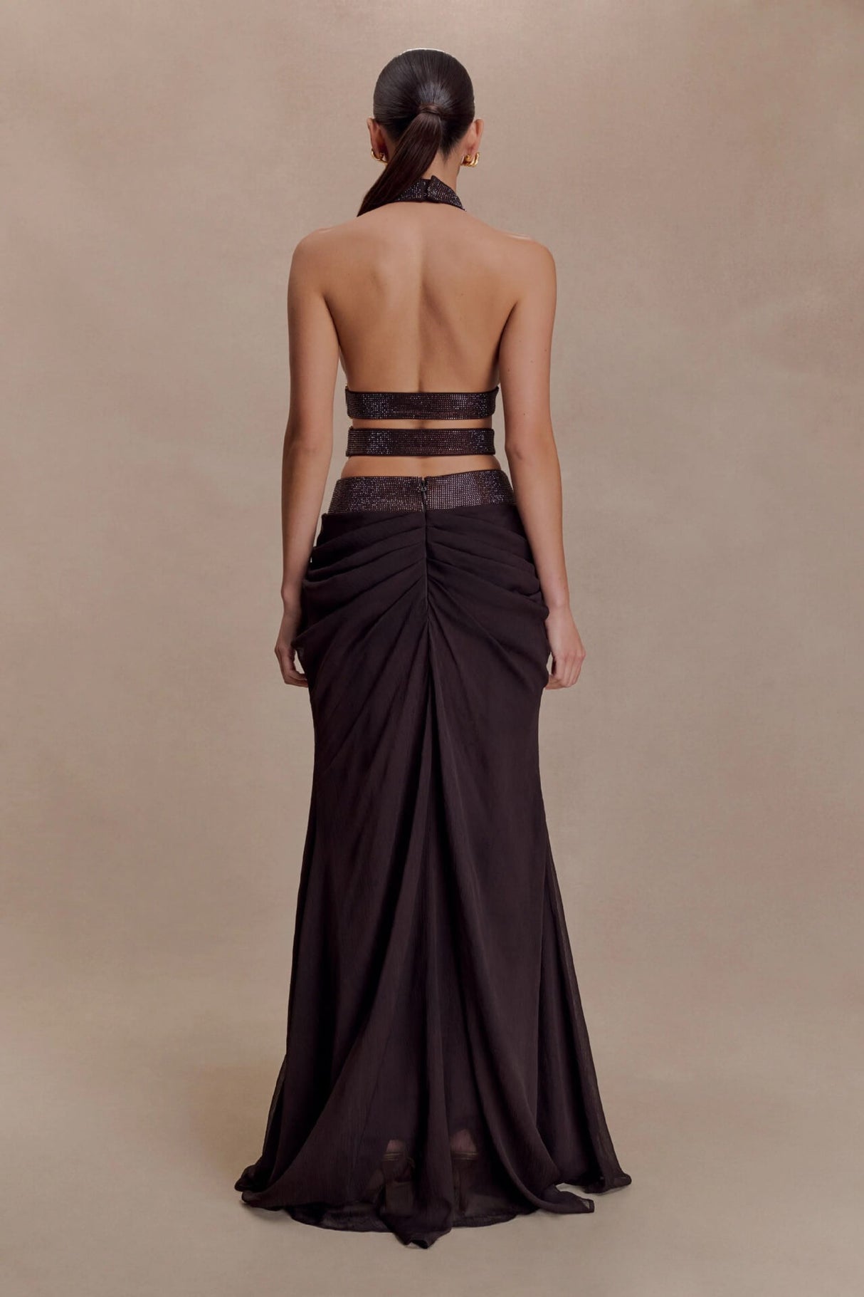 Désir Halter Cutout Maxi Dress