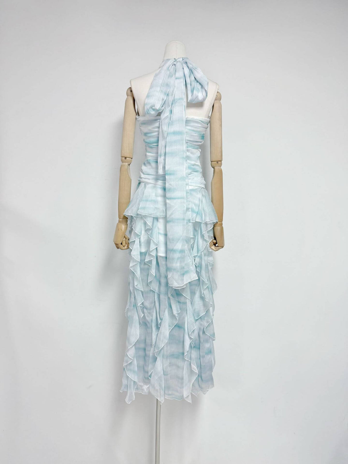 Selmori Mila Ruffle Halter Maxi Dress