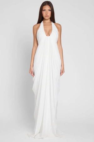 Sophie Halter Plunging Neckline Maxi Dress