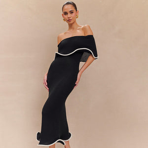 Azur Off Shoulder Midi Dress