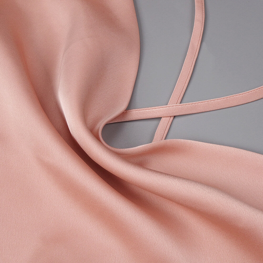 Joséphine Cowl Neck Satin Midi Dress