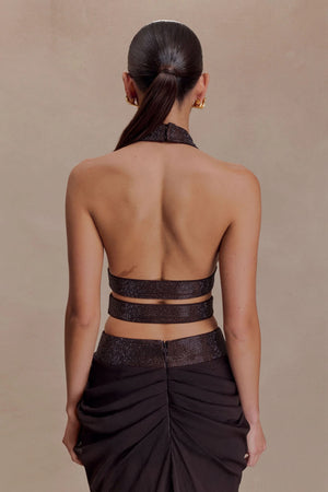 Désir Halter Cutout Maxi Dress