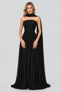Oiseau Strapless Pleated Maxi Dress - Black_-_selmori.com_-_01