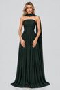 Oiseau Strapless Pleated Maxi Dress - Dark Green_-_selmori.com_-_01