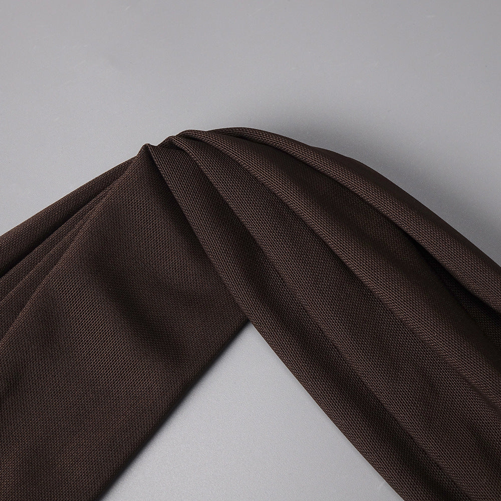 Valère Ruched Halter Maxi Dress