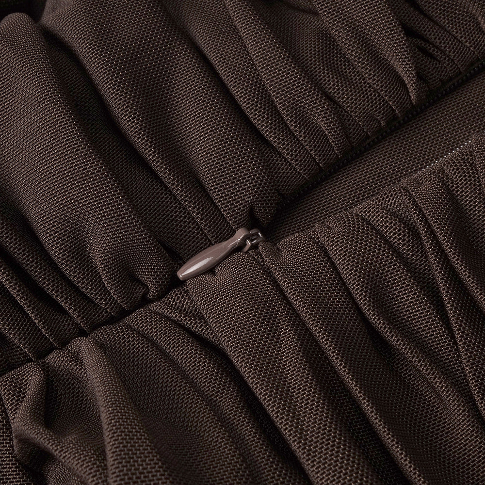 Valère Ruched Halter Maxi Dress