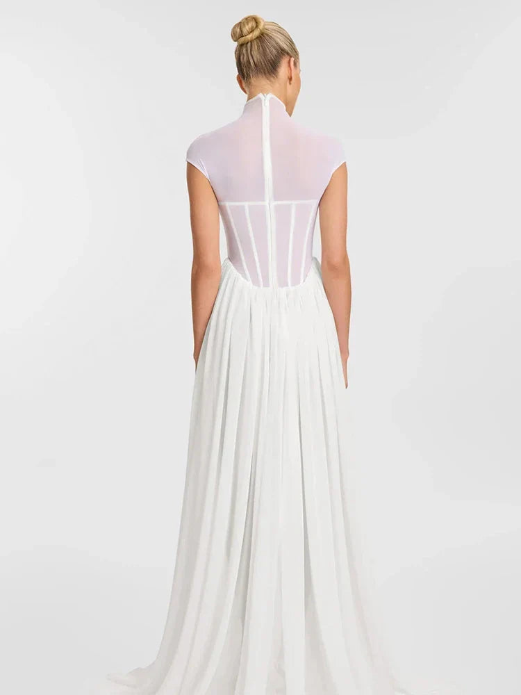 Selmori Amandine Mesh Maxi Dress