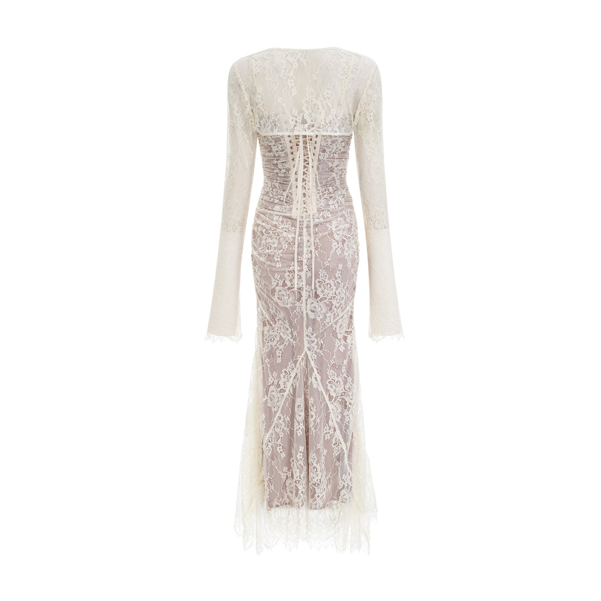 Symphonie Lace Square Neck Bodycon Maxi Dress