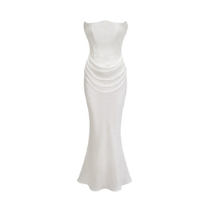 Selmori Aurore Off-Shoulder Maxi Dress White