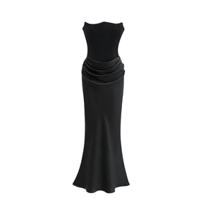Selmori Aurore Off-Shoulder Maxi Dress Black