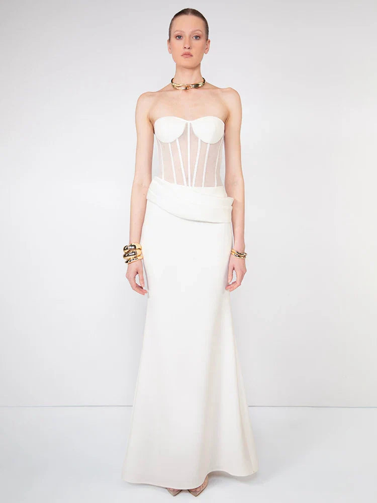 Selmori Cécile Corset Strapless Maxi Dress