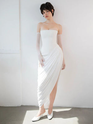Selmori Gaëlle Strapless Satin Maxi Dress
