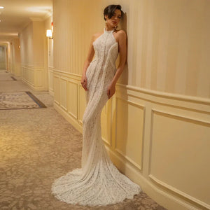 Selmori Tatiana Halter Backless Maxi Dress