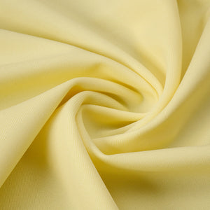 Vague Yellow Halter Draped Waist Slit Maxi Dress