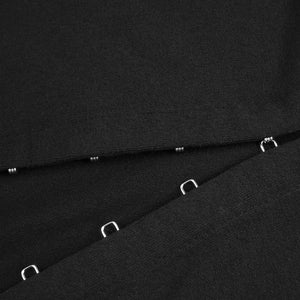 Vespera Black Keyhole Maxi Dress with High Thigh Slit