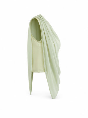 Zulma One Shoulder Top & Skirt Set Green