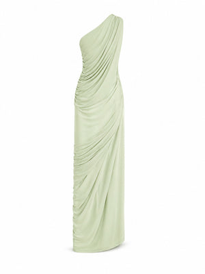 Zulma One Shoulder Top & Skirt Set Green