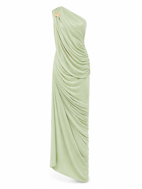 Zulma One Shoulder Top & Skirt Set Green